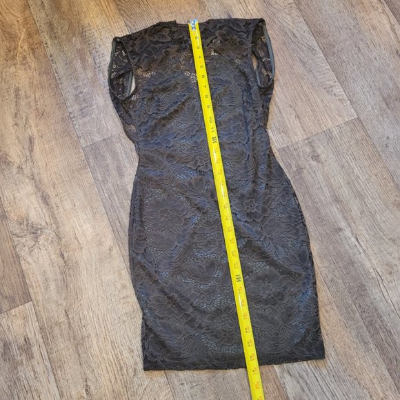 Hello Miss Lace Cut Out Olive Green Dress Size Small - Picture 3 of 9
